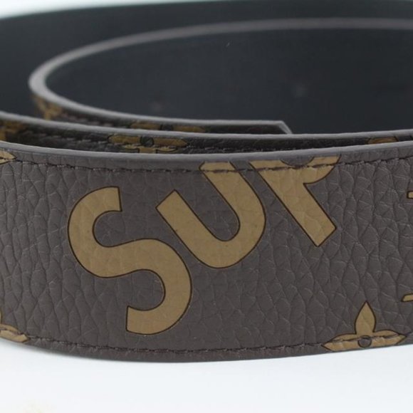 Louis Vuitton x Supreme LV x Supreme 110/44 Brown Monogram LV Initials Belt